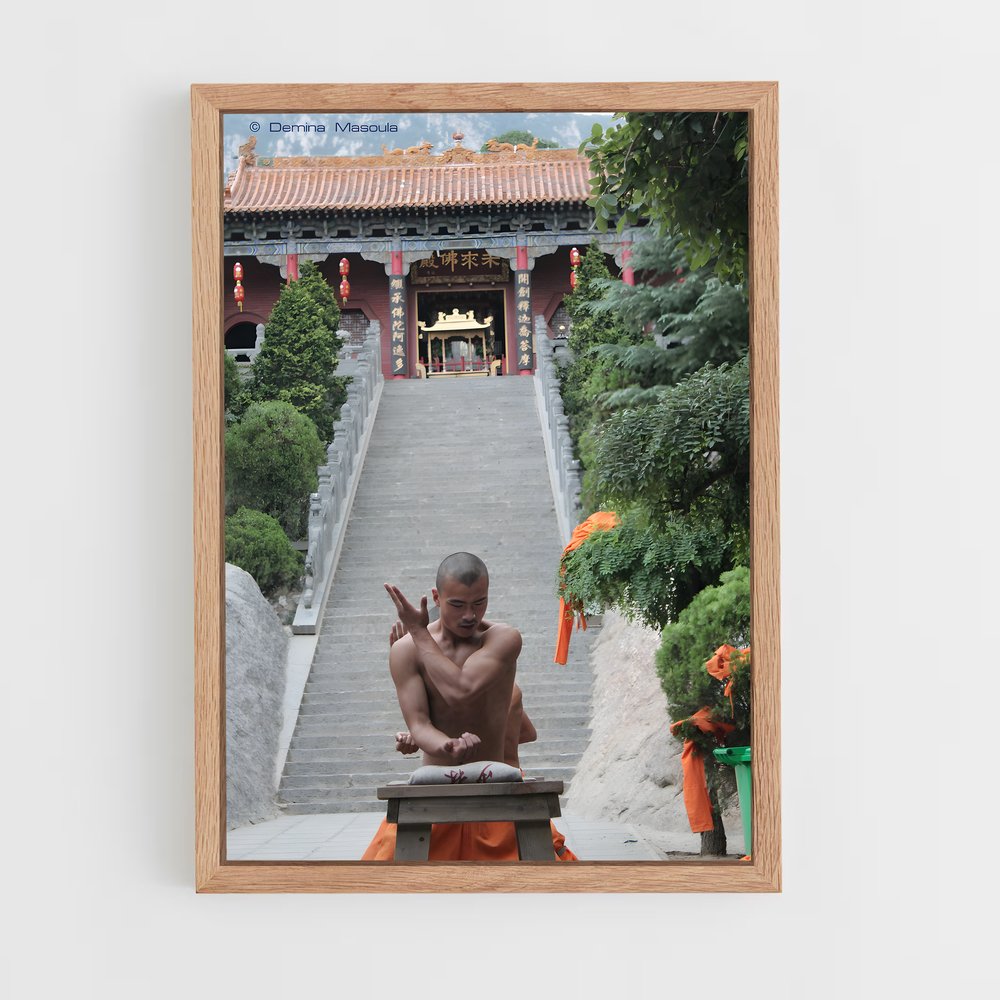 Poster Méditation au Temple – affiche Kung Fu (vue 4)